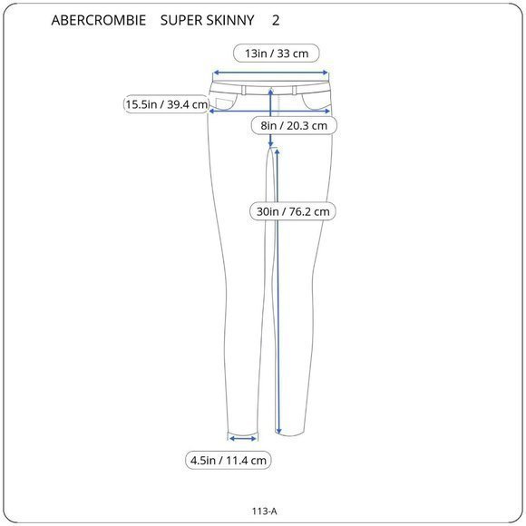 Abercrombie & Fitch Super Skinny Jeans Stretch Dark 2 26 x 30 - Picture 3 of 9